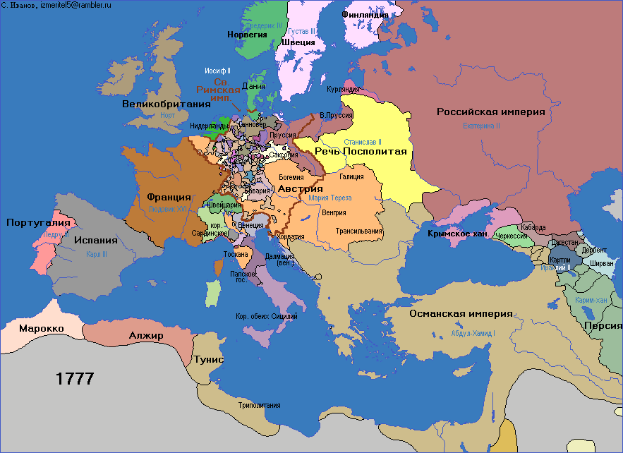 Карта европы 1912 года